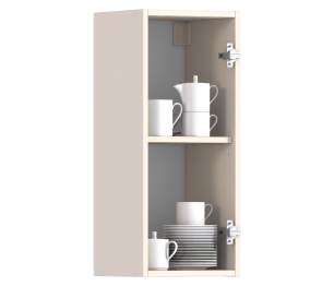 Полка с витриной Регина Песочный Дуб Сантана Темный  300