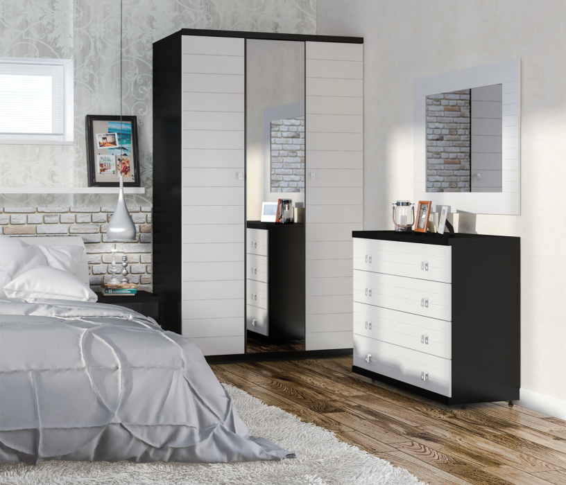 Шкафы, Шкаф 3-х дверный Гретта СБ-208