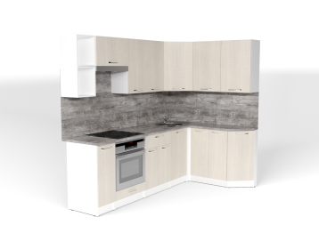 Кухонный гарнитур Лариса прайм 5 2,3 х 1,5 м Латте ЛДСП