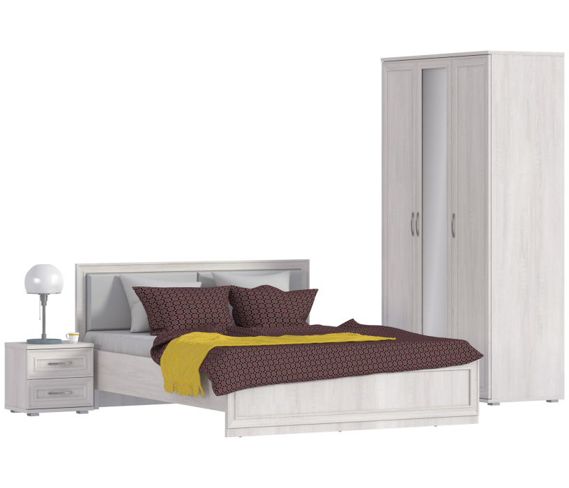 Спальные гарнитуры, Флоренция набор с кроватью(СБ-2390+СБ-2393+СБ-2395)