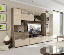 Стенки для гостиной, Гостиная Марта со шкафом для одежды