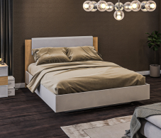 Кровати 160 см, Кровать (1600) Милан СБ-3270 Серый,Дуб Гамильтон