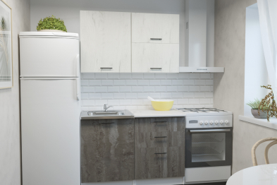 Кухонный гарнитур Сиена лайт 1,2 м Дуб грей/Бетон темный ЛДСП