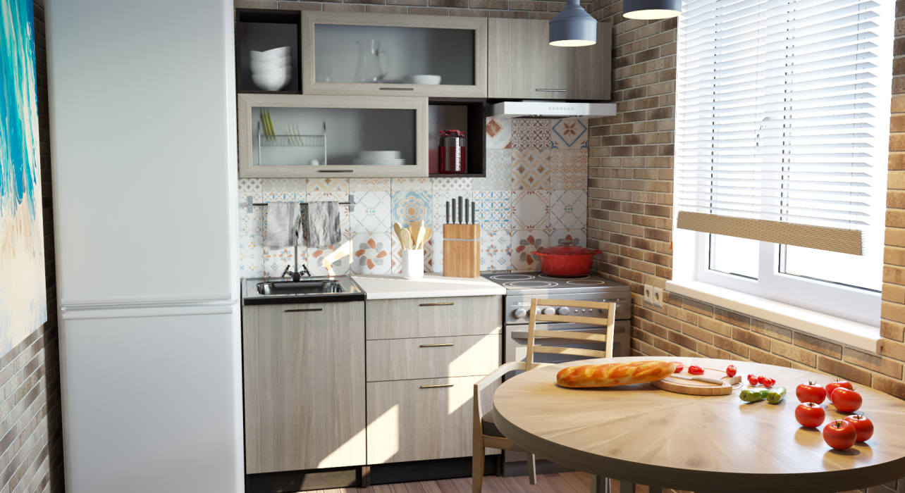 Кухонные гарнитуры, Кухонный гарнитур Светлана экстра 1,7 м Ясень Шимо Светлый ЛДСП