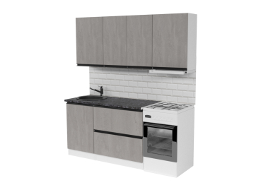 Кухонный гарнитур Сюита макси 1,8 м Бетон светлый ЛДСП