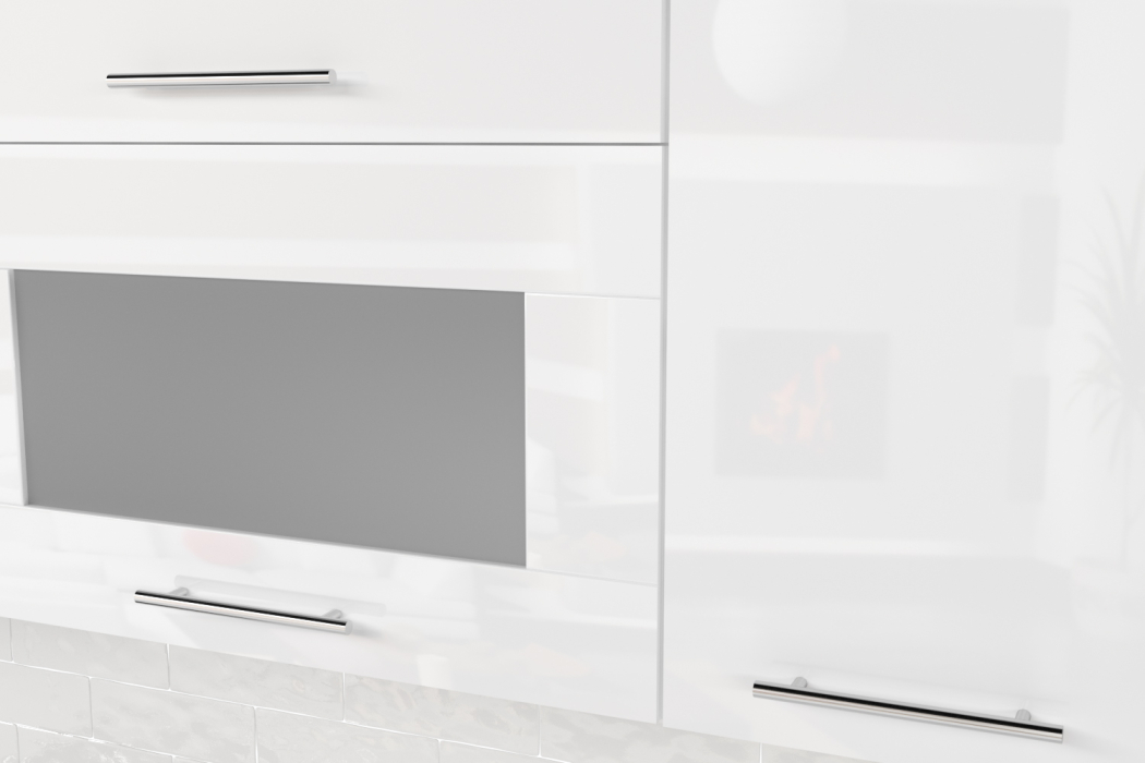 Кухонные гарнитуры, Кухонный гарнитур Терция макси 2 1,8 м Белый глянец/Бетон Светлый ЛДСП