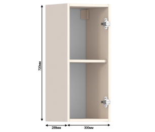 Полка с витриной Регина Песочный Дуб Сантана Темный  300