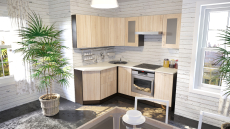 Кухонные гарнитуры, Кухонный гарнитур Симона мега прайм 2,0 х 1,5 м Дуб Сонома ЛДСП