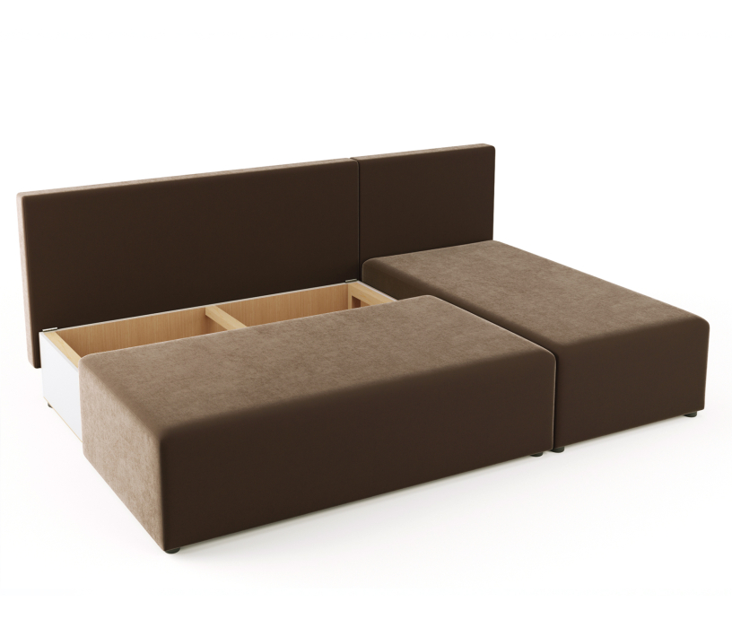 Диваны угловые, Диван-кровать Комо угловой, микровелюр