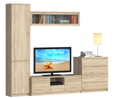 Стенки для гостиной, Веста набор Дуб Сонома L-2700