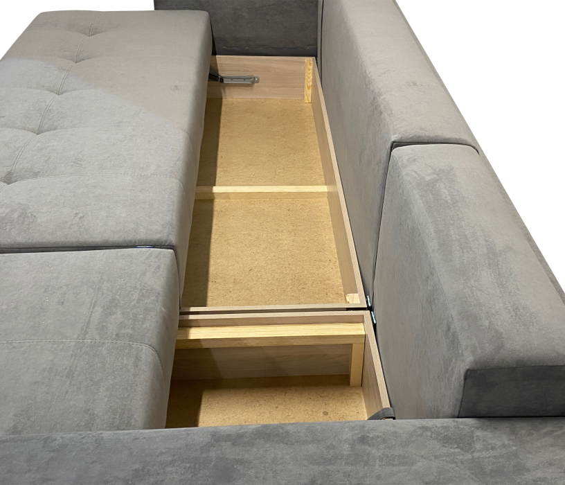 Диваны с ящиком для белья, Диван Комфорт-6(3+1К) модульный, НПБ, велюр