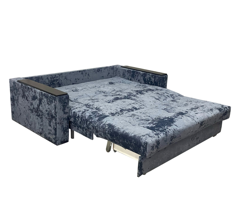 Диваны с ящиком для белья, Диван Аккордеон НПБ 1480 Plush с накладками МДФ, с коробом для белья