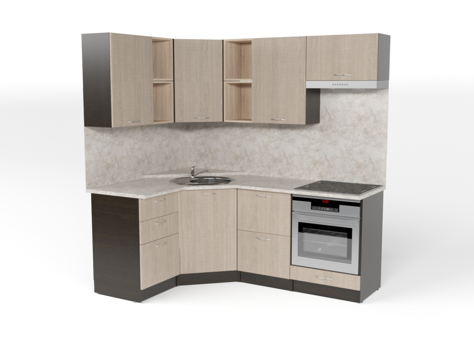 Кухонные гарнитуры, Кухонный гарнитур Надежда оптима 4 1,4 х 2,0 м ЛДСП