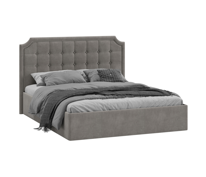 Мягкая кровать, Кровать Анабель 160*200 тип 1 (велюр)