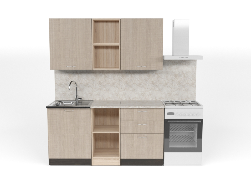 Кухонные гарнитуры, Кухонный гарнитур Надежда стандарт 5 1,6 м ЛДСП