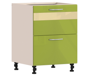 Регина РСЯ-60 Стол с ящ Песочный/Оливковый глянец
