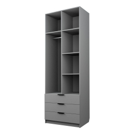 Шкаф 2-х дверный с зеркалами и 3-мя ящиками ЭШ3-8-РП-3я ЗсЗс