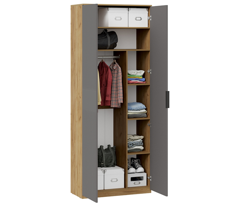 Шкафы двухстворчатые, Шкаф комбинированный с 2 дверями Хилтон исп. 2