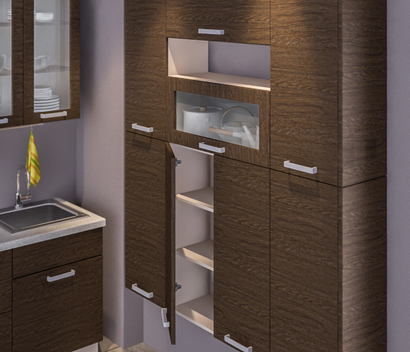 Лидеры продаж модульных кухонь, Регина Дуб СантанаТемный L-4000_1600