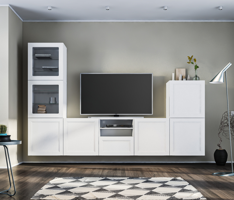 Стенки для гостиной, Гостиная Тренд 2 Белый/Modern Белый