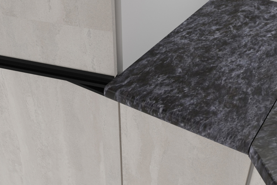 Кухонные гарнитуры, Кухонный гарнитур Сюита оптима 1,8 х 2,4 м Бетон светлый ЛДСП