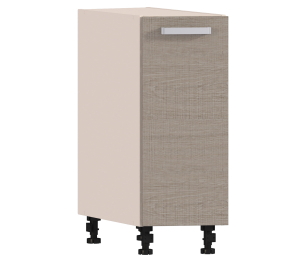 Стол торцевой глуб. Регина Песочный с фасадом Дуб Сантана Светлый