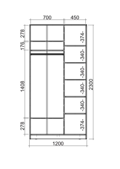 Шкафы-купе, Шкаф-купе Хит-23-12-77 Море