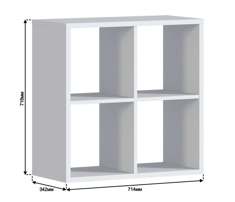 Стеллажи, Комплект Кито (стол и стеллаж), белый
