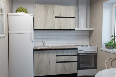 Кухонный гарнитур Равенна лайт 1,2 м Дуб браун ЛДСП