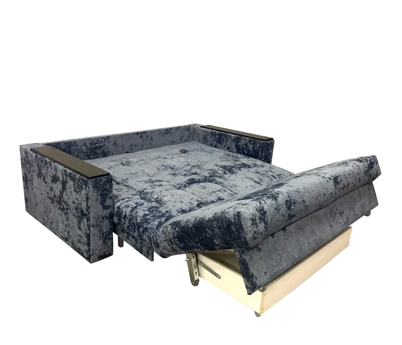 Диваны с ящиком для белья, Диван Аккордеон НПБ 1880 Plush с накладками МДФ, с коробом для белья