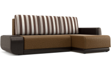 Диваны угловые в гостиную, Угловой диван Соло (правый), Рогожка,Экокожа