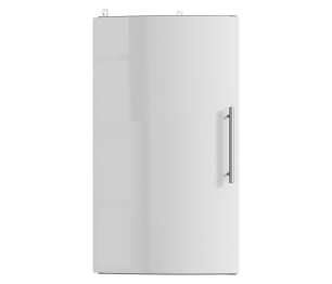 Анна АПТК-30 полка торцевая с гнутым фасадом Белый глянец