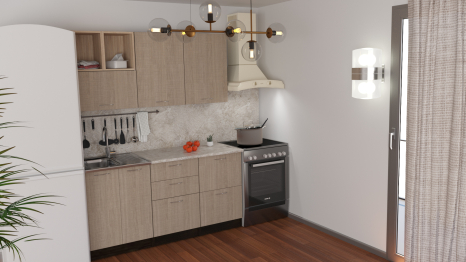 Кухонный гарнитур Надежда стандарт 4 1,6 м ЛДСП