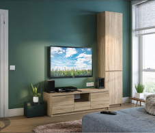 ТВ-тумбы, Комплект Веста (пенал и тумба ТВ), Дуб Сонома