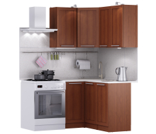 Кухонные гарнитуры, Кухня угловая Ангелина Квадро 1,4 х 1 м