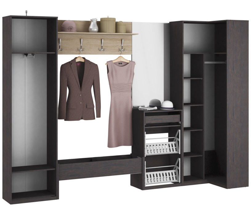 Прихожие, Афина набор для прихожей 3134*774