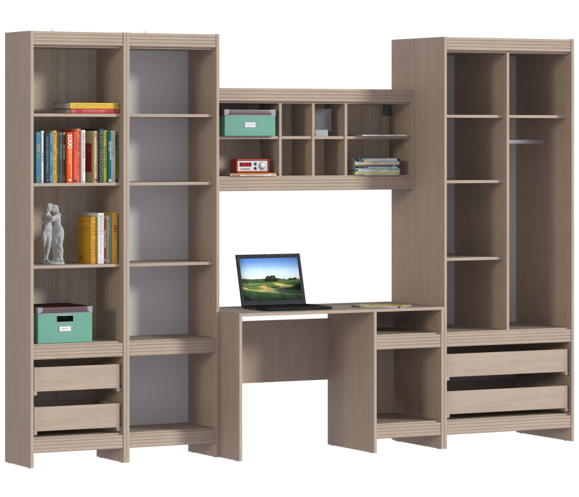 Для девочек, Дакота Сосна Авола Шампань/Белый глянец комплект L-3130