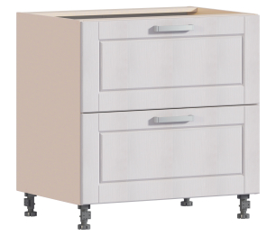 Регина РСЯ-80 Шкаф-стол с ящиками Песочный/Риф белоснежный