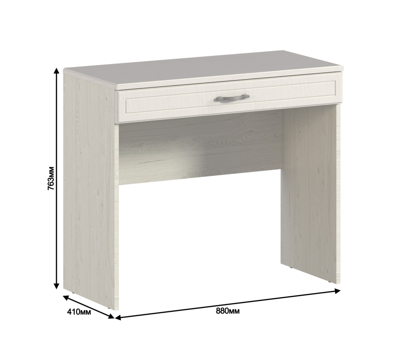 Туалетные столики, Комплект Гранд (пенал и туалетный стол), Классика Светлый