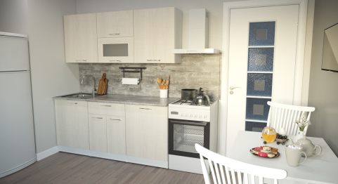 Кухонный гарнитур Лариса макси 1 1,8 м Латте ЛДСП