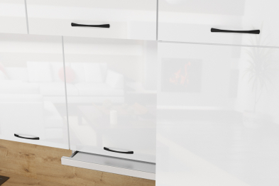 Кухня Жасмин экстра 5 3,0 м Белый глянец ЛДСП