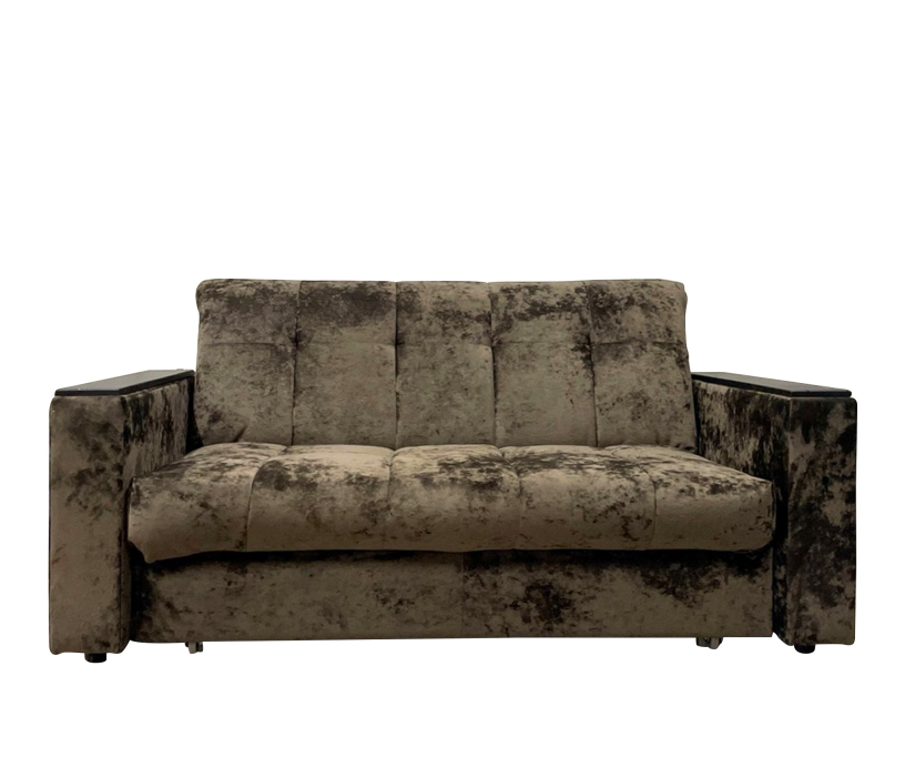 Диваны с ящиком для белья, Диван Аккордеон НПБ 1280 Plush с накладками МДФ, с коробом для белья