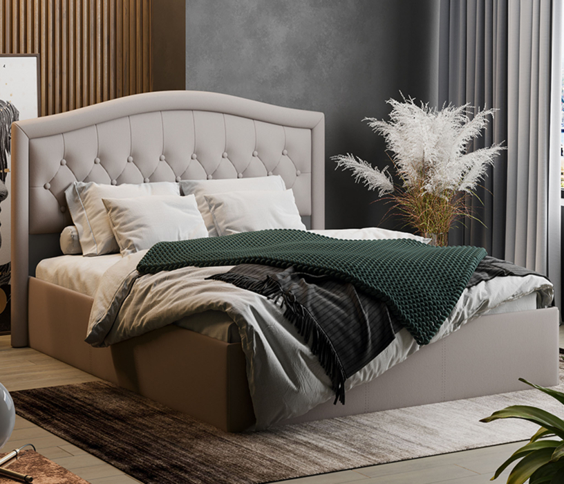 Кровати 160х200, Кровать Адель тип 1 без ПМ, велюр