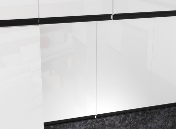 Кухонный гарнитур Лотос гранд прайм 2,1 х 2,7 м Белый глянец ЛДСП