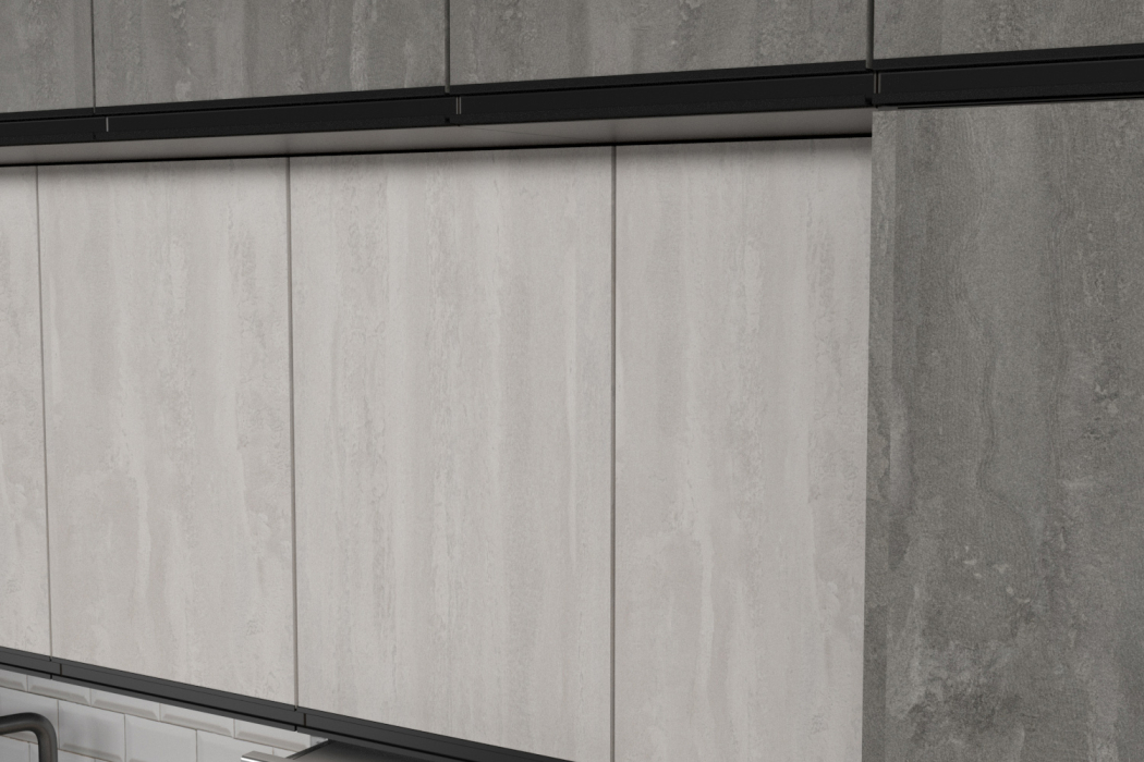 Кухонные гарнитуры, Кухонный гарнитур  Симфония люкс 3,0 м Бетон светлый/Бетон темный ЛДСП