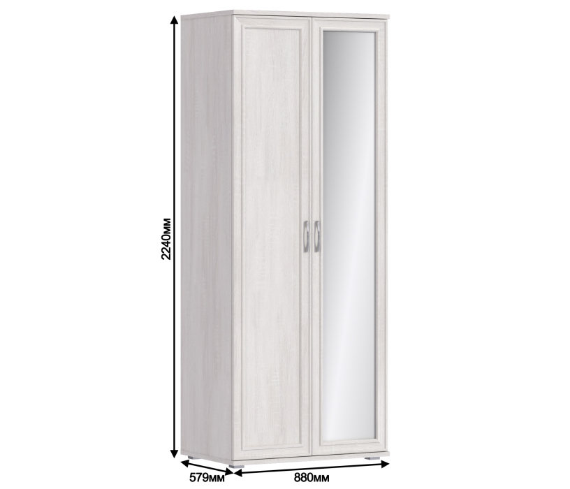 Для одежды, Шкаф 2-х дверный Флоренция СБ-2391