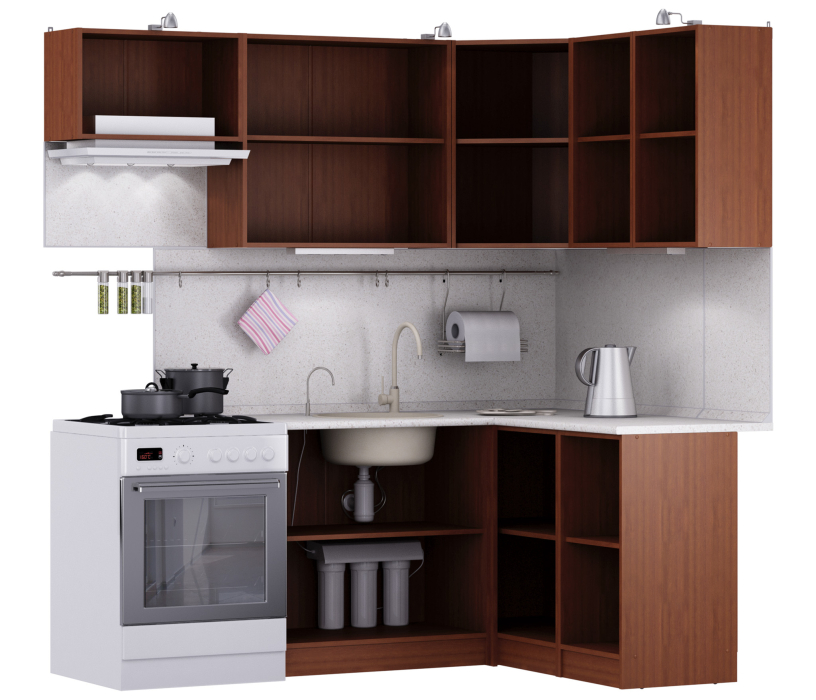 Кухонные гарнитуры, Кухня Квадро Ангелина угловая 200*160 см.