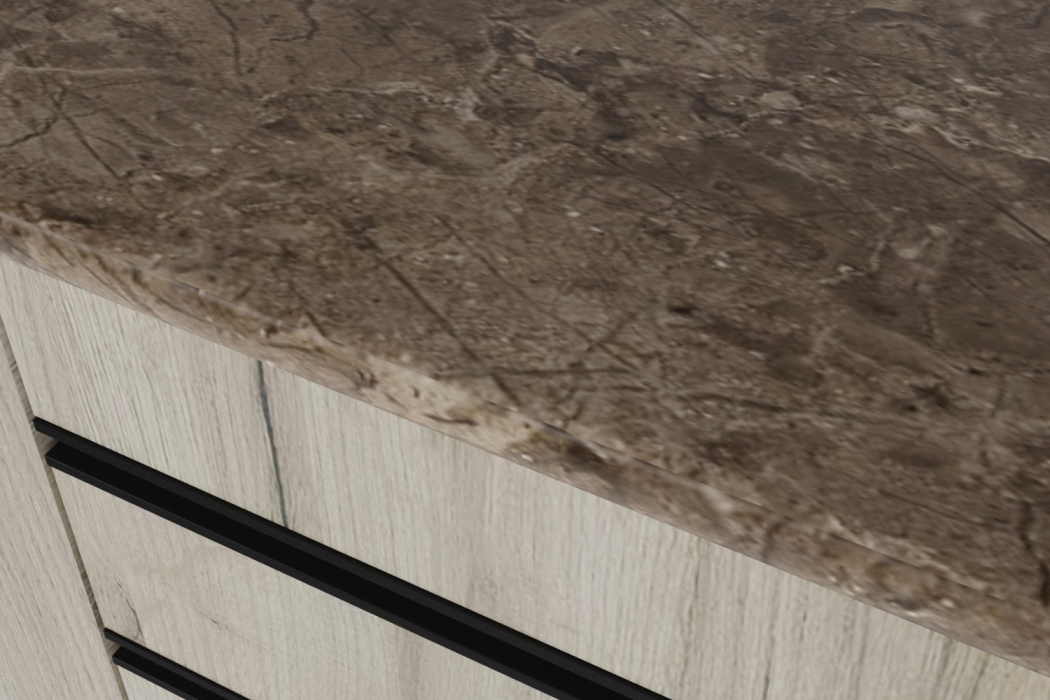 Кухонные гарнитуры, Кухонный гарнитур Равенна мега 2,5 м Дуб браун ЛДСП