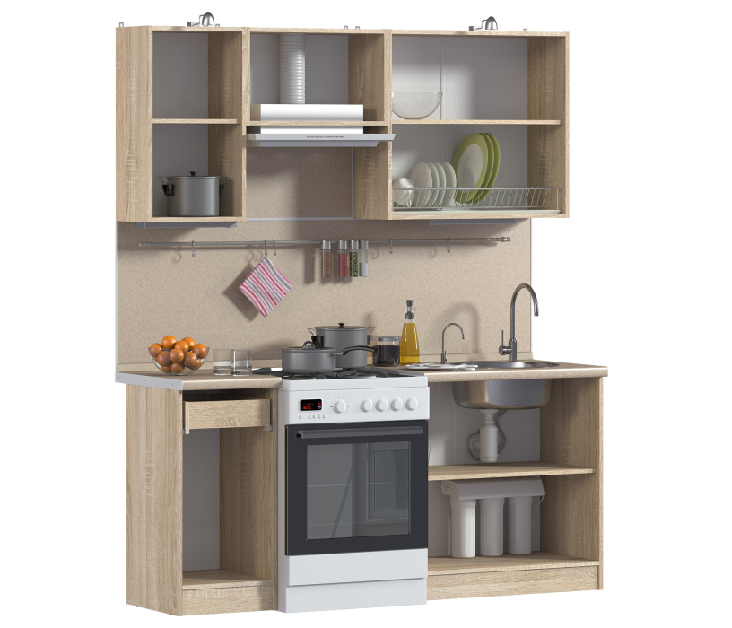 Кухонные гарнитуры, Кухня Ангелина Классик 180 см ПОД КЛЮЧ (полный колмплект)