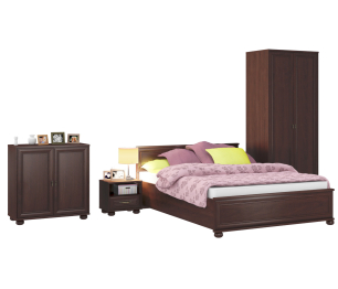 Верди спальня (шкаф 2х дв + кровать + комод + зеркало+тумбы 2шт)